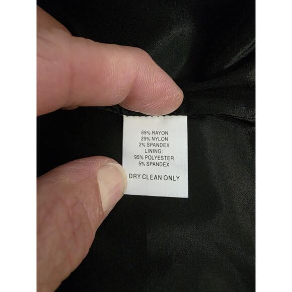 Trina Turk Womens Ruffled Trim Button Closure Light Jacket Black Size 2 - Picture 11 of 11